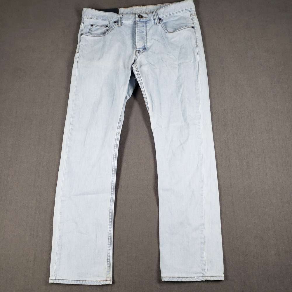 JT Jack Threads Jeans Mens Size 33/30 Slim 5 Pocket Stretch Light Wash Denim